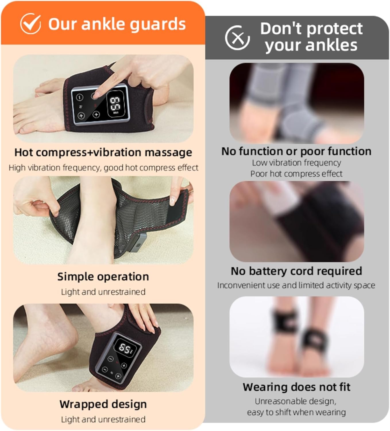 Cordless Foot Massager with Red Light Therapy & Heat