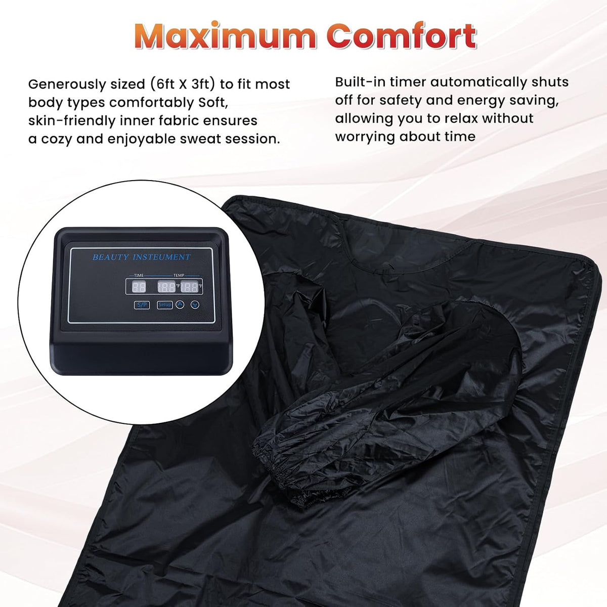 Portable Infrared Sauna Blanket with Remote & Timer | Home Spa