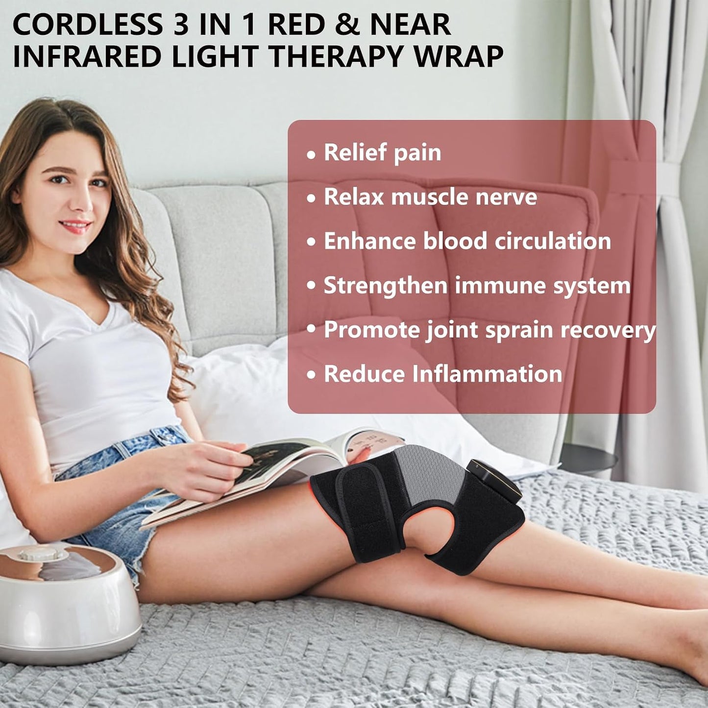 Cordless Red Light Therapy Wrap - Portable Infrared Device