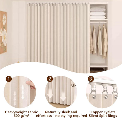 Magnetic Cabinet Curtain - No-Drill Under Sink Door Alternative