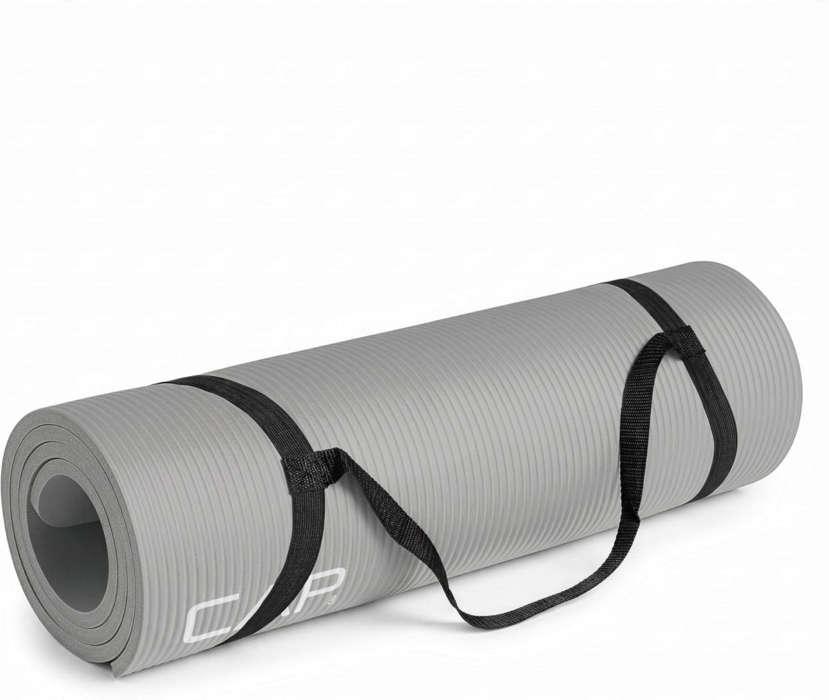Premium 1/2-Inch High Density Exercise Yoga Mat with Strap