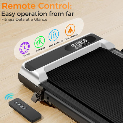 Walking Pad Treadmill with 8% Incline & Remote Control