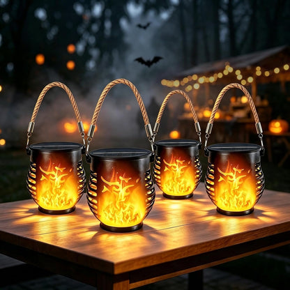 Solar Flame Lanterns - Waterproof Outdoor Flickering Lights