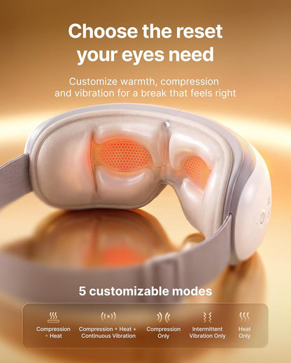 Heated Eye Massager with Compression & Voice Control