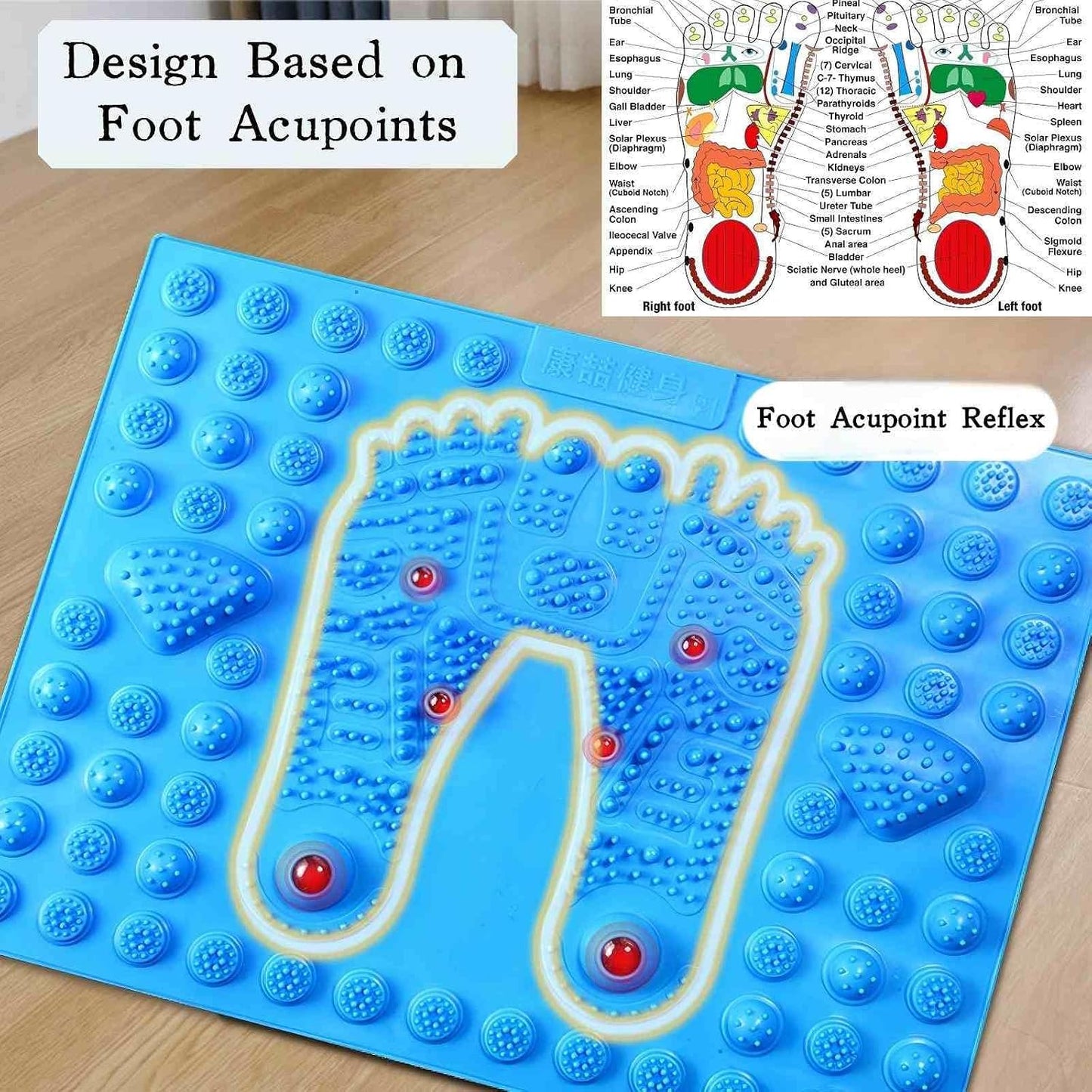 Reflexology Acupressure Foot Massage Mat for Home & Office