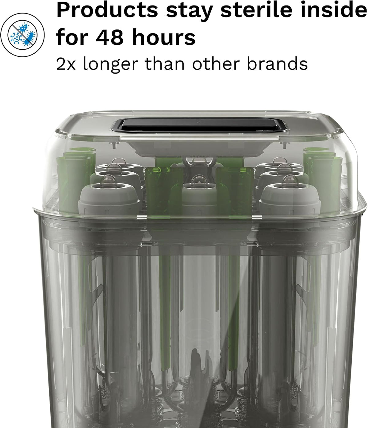 10-Minute Bottle Sterilizer & Dryer - Fits 8 Bottles