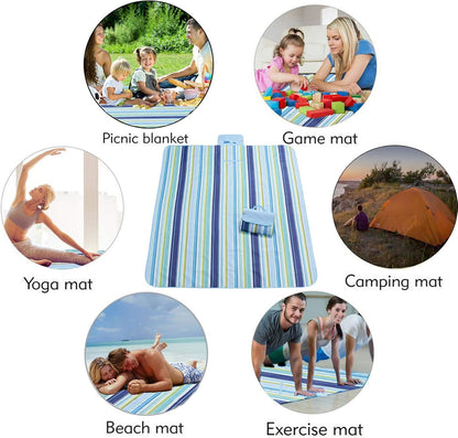 Extra Large Sandproof Waterproof Beach & Picnic Blanket - Foldable Outdoor Mat
