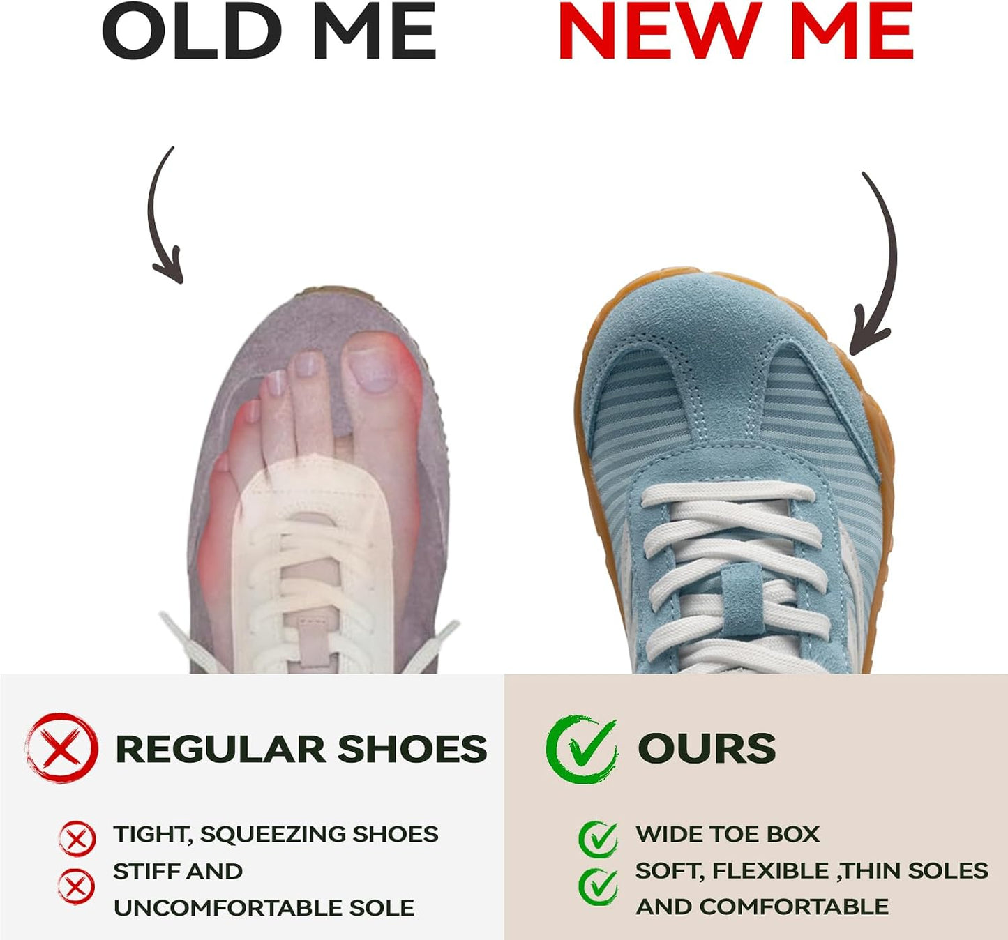 Barefoot Shoes Wide Toe Box Zero Drop Minimalist Sneakers