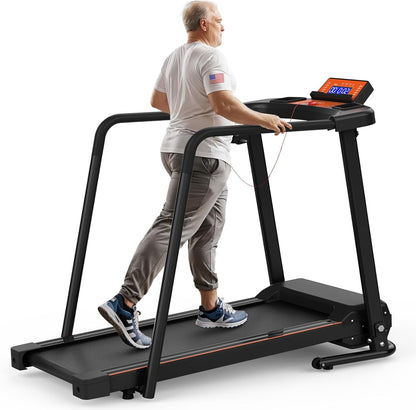 Walking Treadmill with Extended Handrails & APP Control