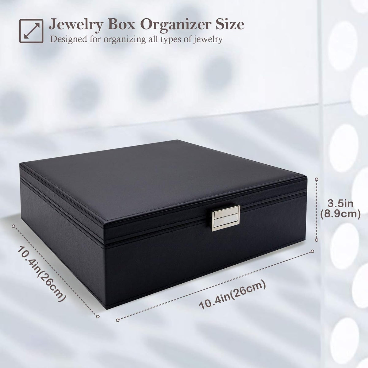 Premium Two-Layer Jewelry Organizer with Travel Lock