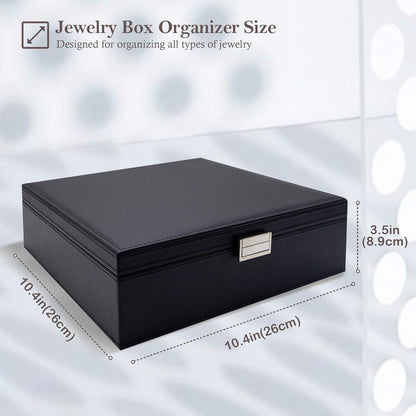 Premium Two-Layer Jewelry Organizer with Travel Lock