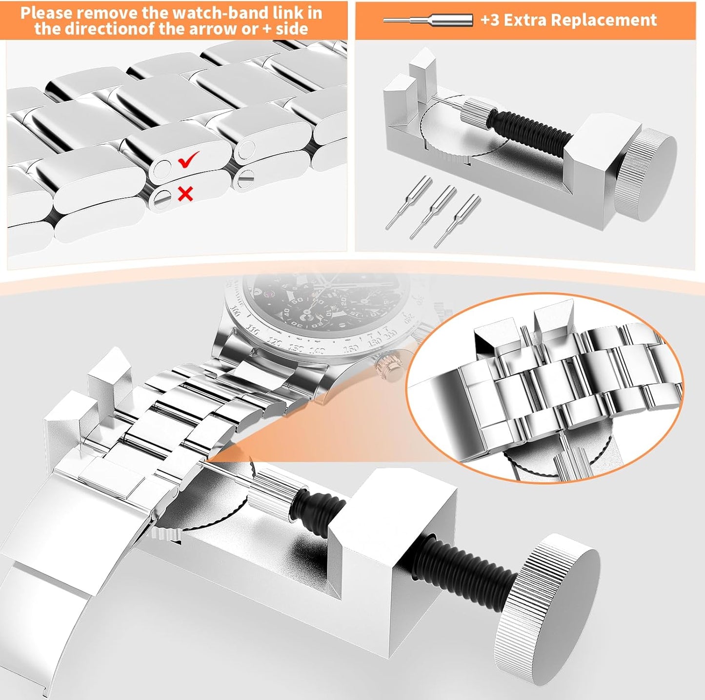 Professional Watch Repair Tool Kit with Case Opener & Link Remover