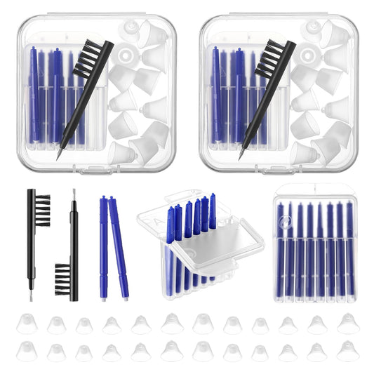 Hearing Amplifier Accessories Kit – Compatible with Audien Atom, Atom Pro & Atom 2 Hearing Amplifiers – Cleaning Tools Set with Silicone Domes (6 Sizes), Wax Guards, Brush, Screwdriver & Carry