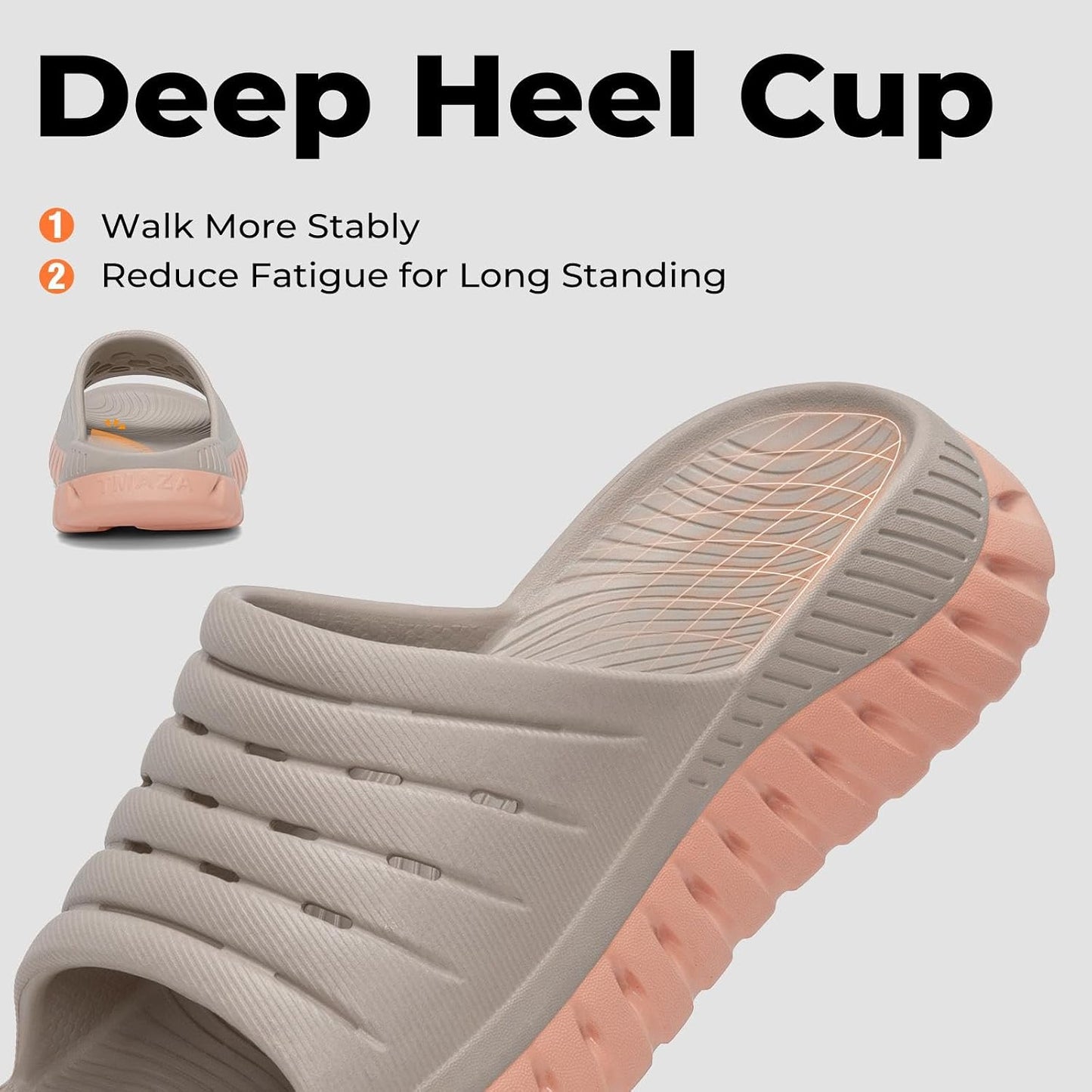 Women's Recovery Slides with Arch Support | Water-Resistant