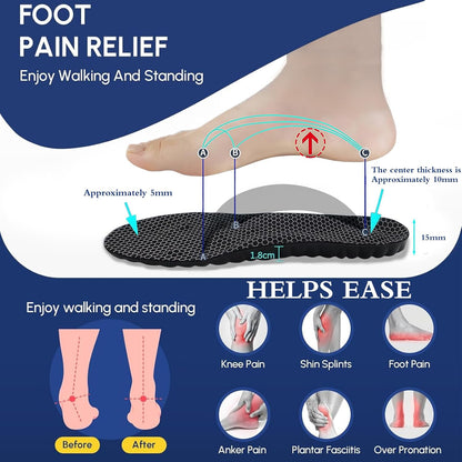 4D Cloud Memory Foam Insoles - Arch Support & Shock Absorption