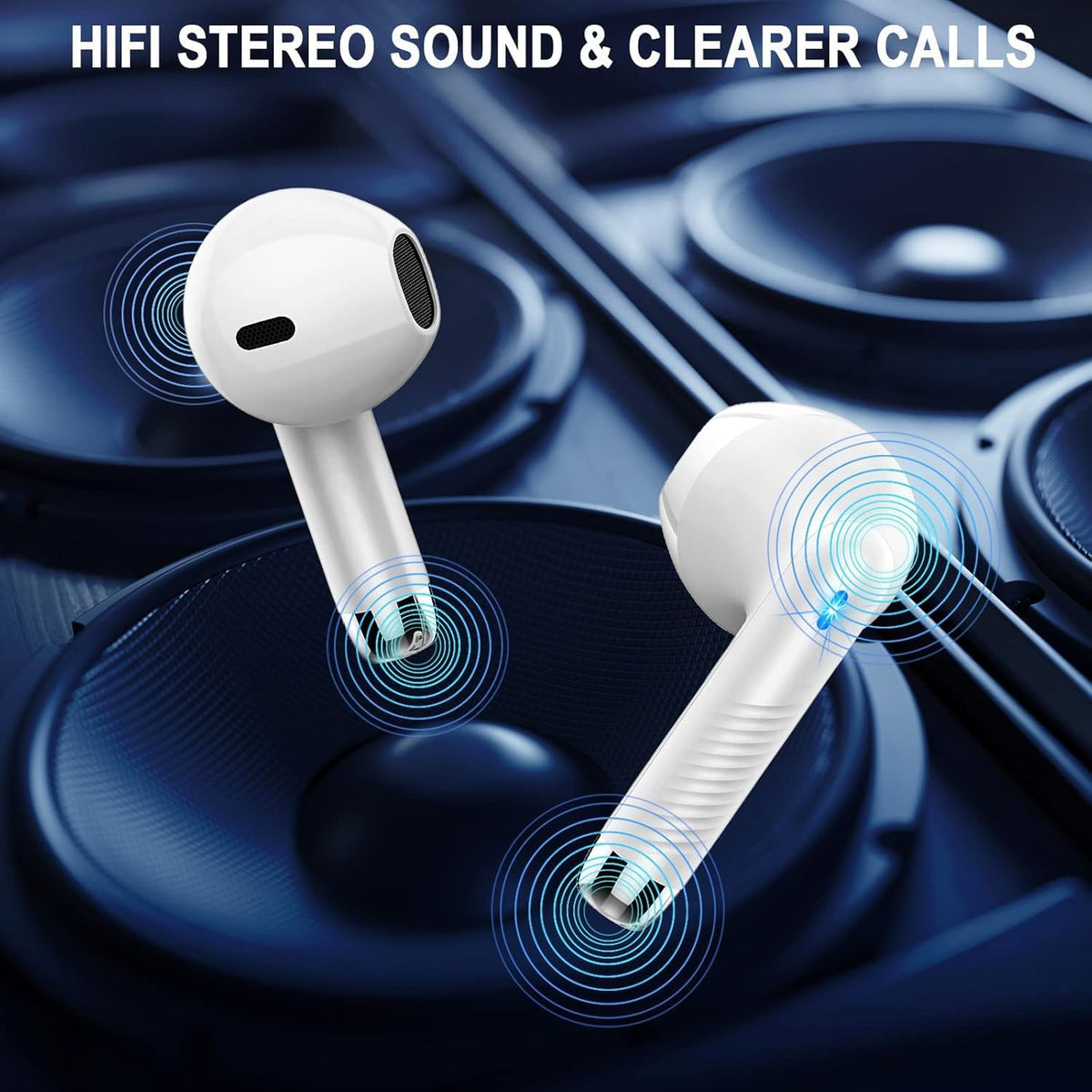 Wireless Bluetooth 5.4 Earbuds with LED Display & 6D Stereo
