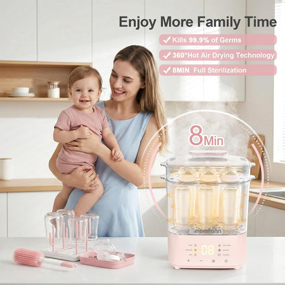 Baby Bottle Sterilizer and Dryer with UV Technology