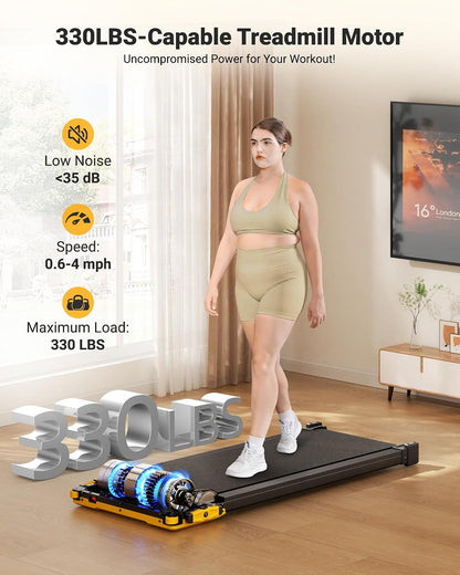 Dual-Sided Incline Massage Walking Pad with 5% Manual Incline