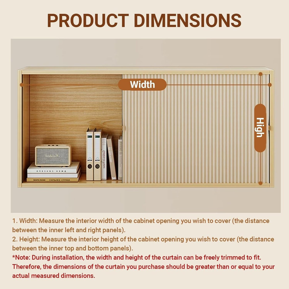 Magnetic Blackout Accordion Door Curtain for Kitchen & Closet