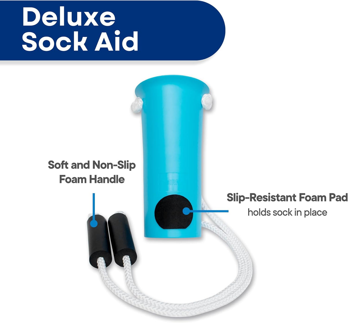 Premium Sock Aid Kit with Extended Handle & Foam Grip