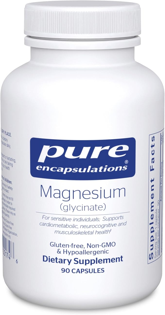 Magnesium Glycinate Supplement - 90, 180, or 360 Capsules