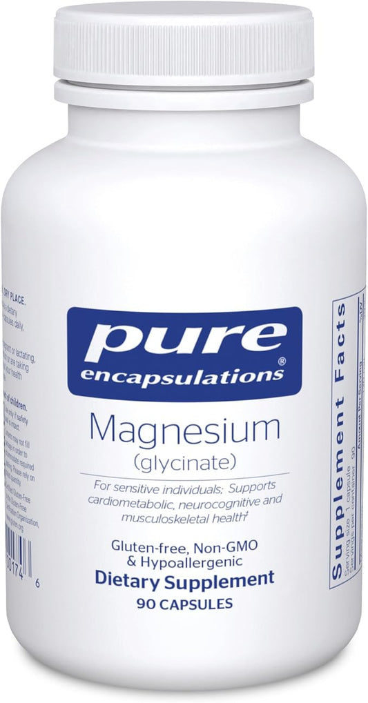 Magnesium Glycinate Supplement - 90, 180, or 360 Capsules