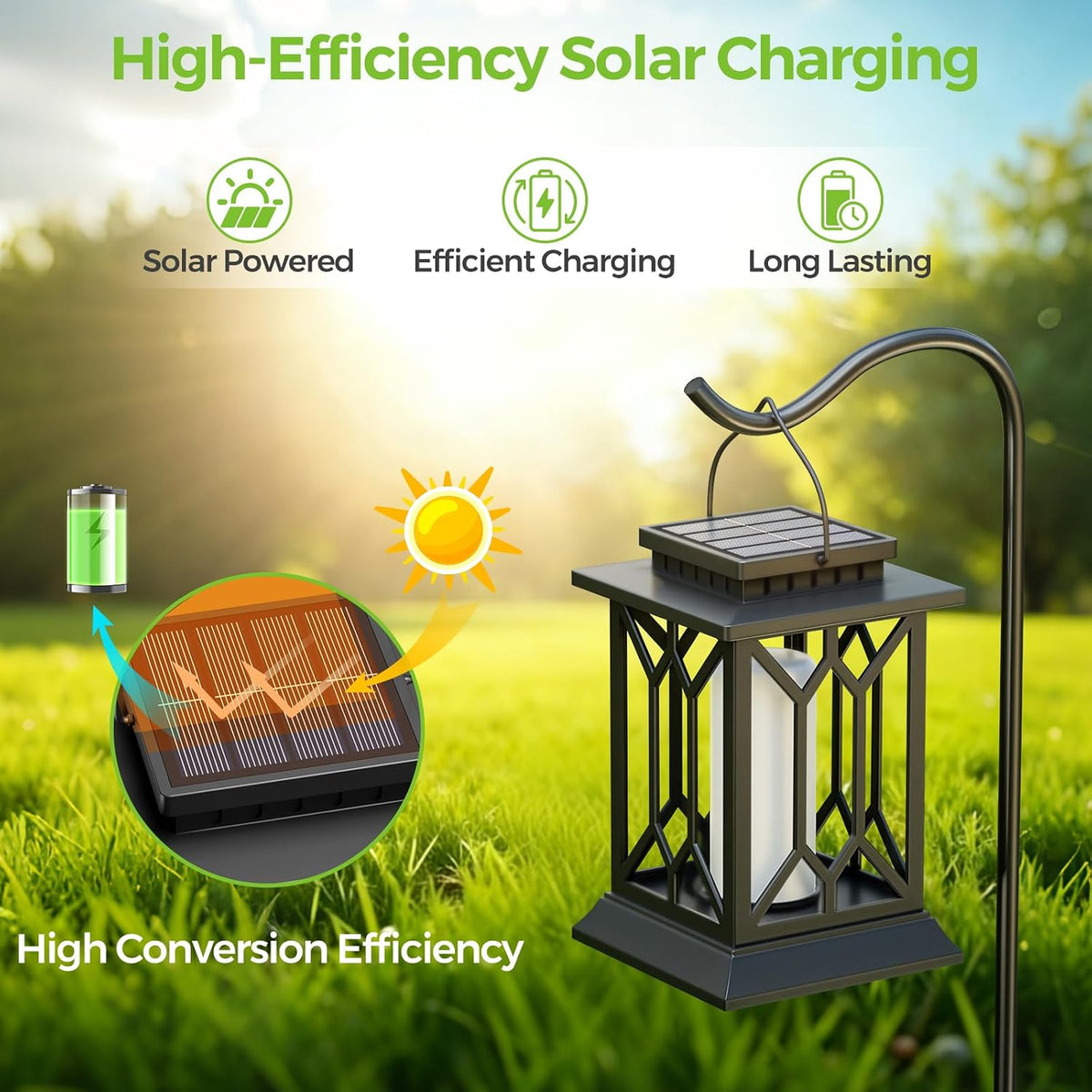 Solar Hanging Lanterns Outdoor Waterproof - 2 & 4 Pack