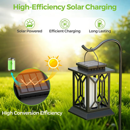 Solar Hanging Lanterns Outdoor Waterproof - 2 & 4 Pack