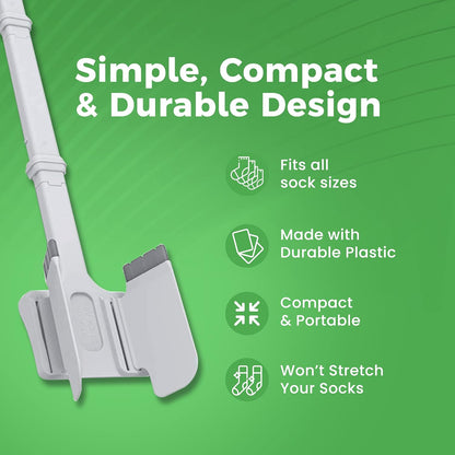 Adjustable Sock Aid with Remover Tool – No Bending Required