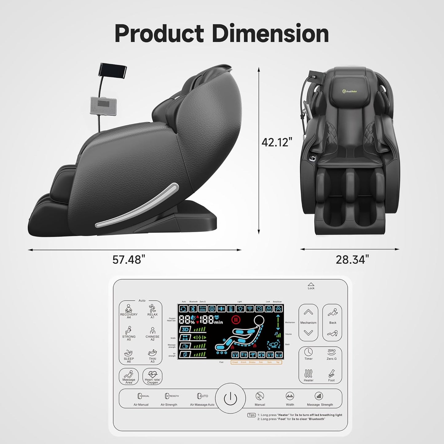 SL-Track Massage Chair with Bluetooth - Premium Recovery