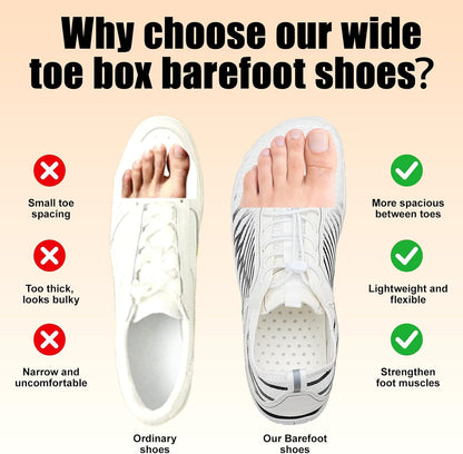 Barefoot Wide Toe Box Shoes – Breathable Athletic Water Shoes