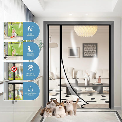 Insulated Door Curtain with Auto Closer | Multiple Sizes