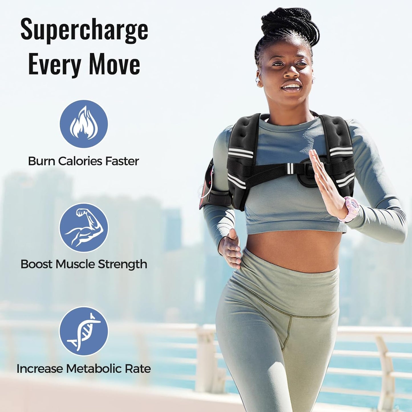 Professional Weighted Training Vest - Adjustable Resistance