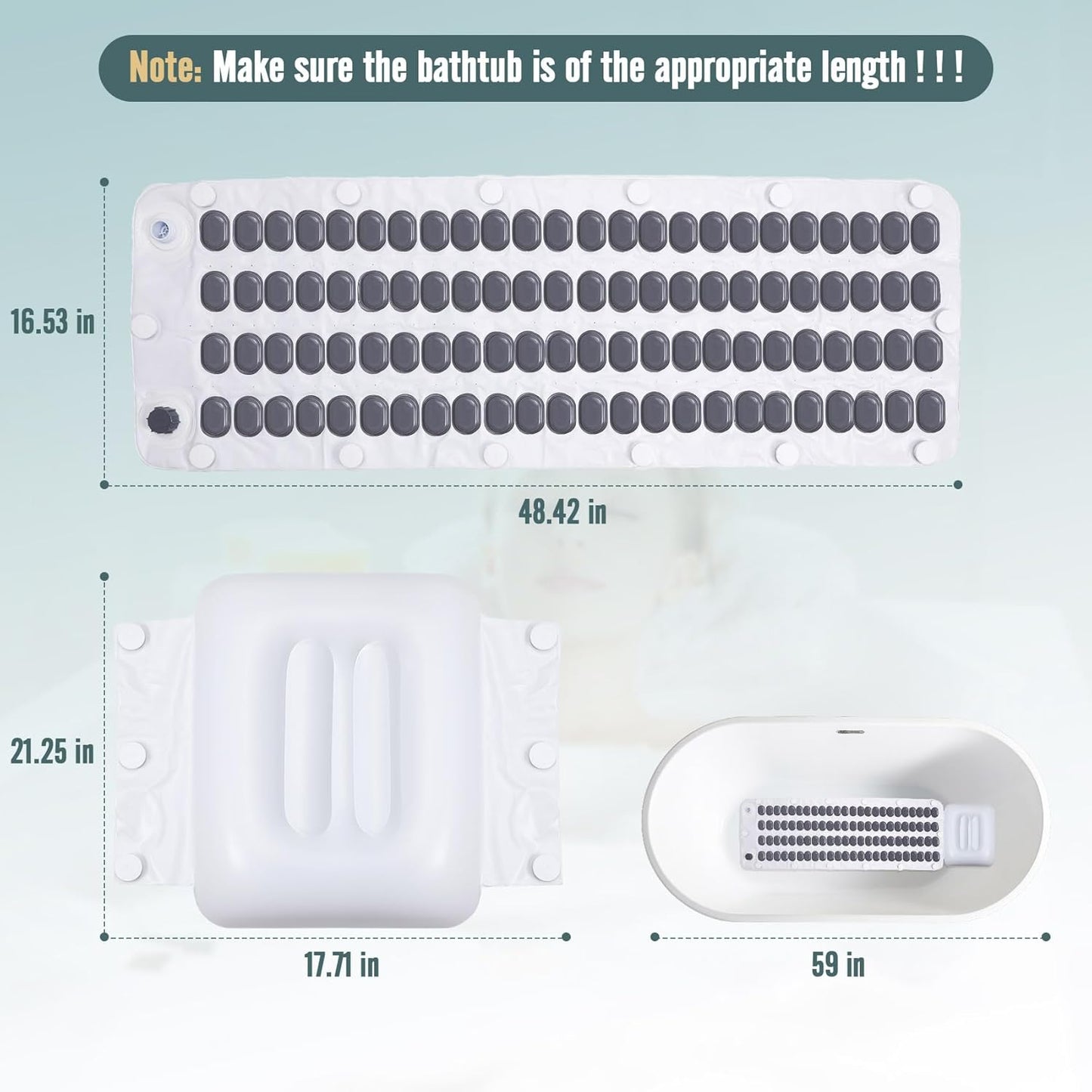 Transform Your Bathtub into a Spa Oasis with the Upgraded 2.0 Bubble Bath Mat - Ultimate Relaxation with Electric Bubble Massage and Remote Control