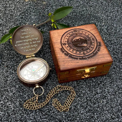 Personalized Engraved Retirement Compass