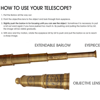 Personalized Engraved Spyglass Telescope