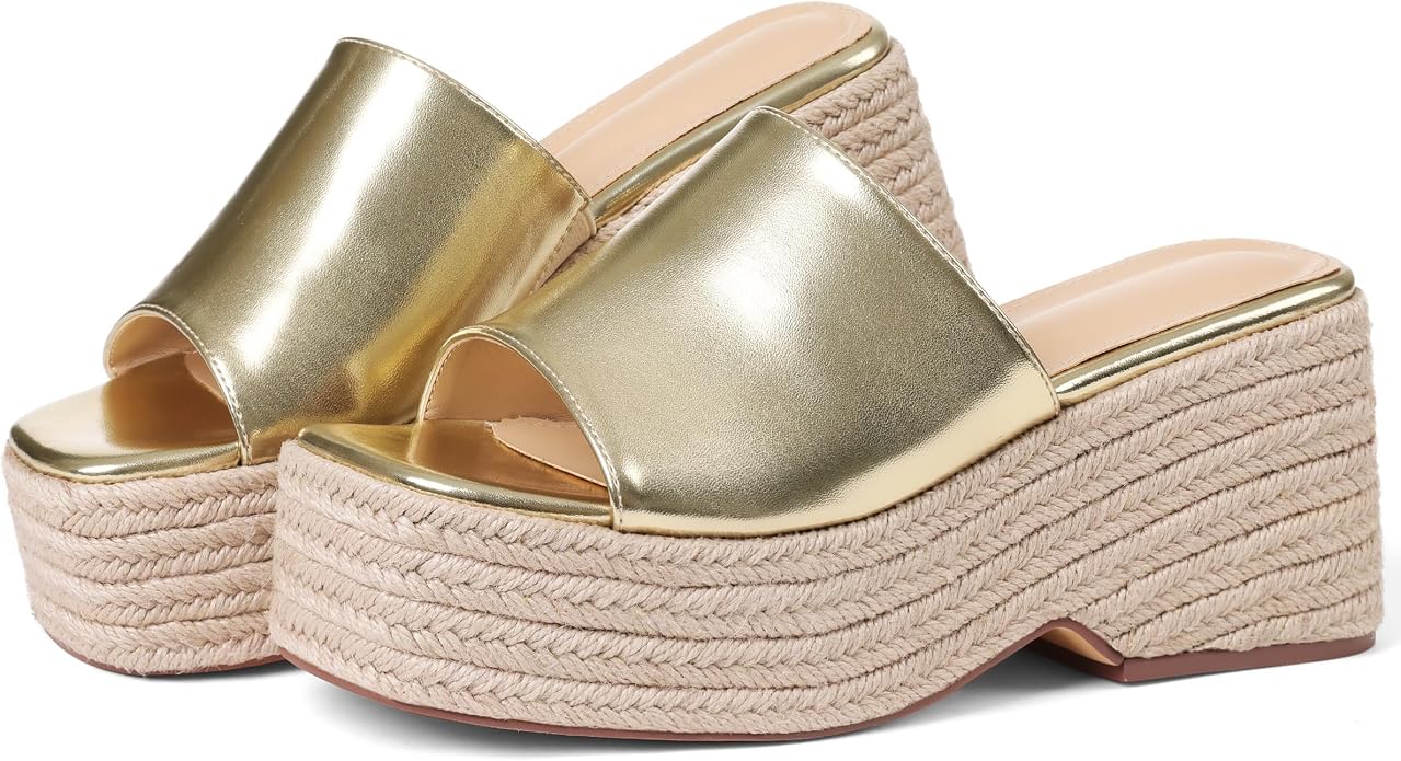 Platform Espadrille Wedge Sandals for Women | Bohemian Slides