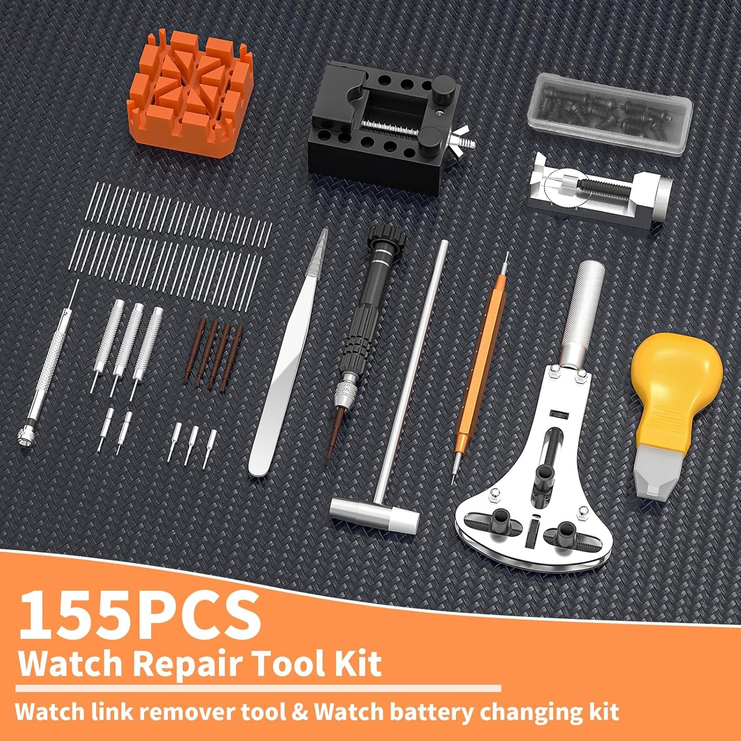 Professional Watch Repair Tool Kit with Case Opener & Link Remover