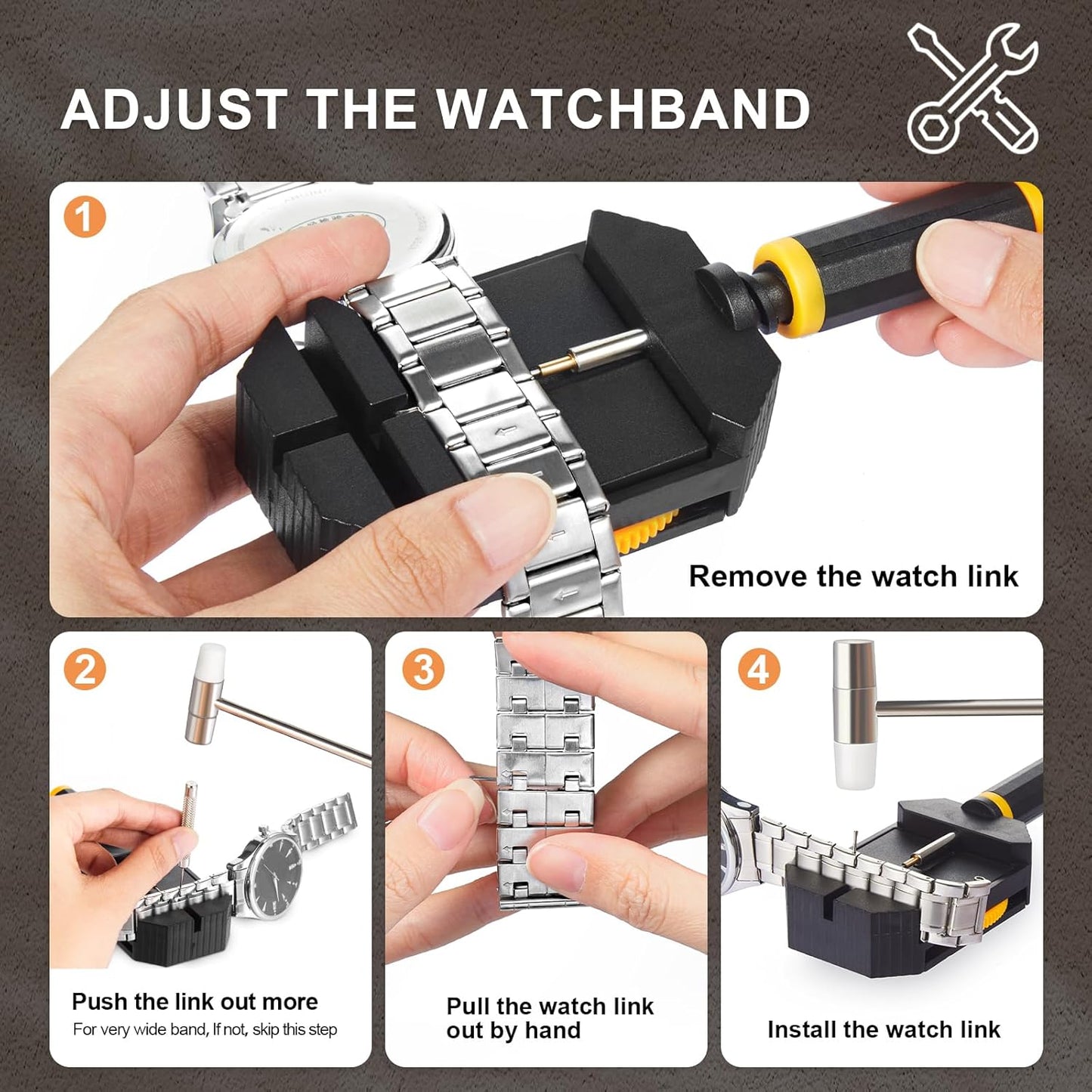 Professional Watch Link Removal Kit - Sizing Tool Set