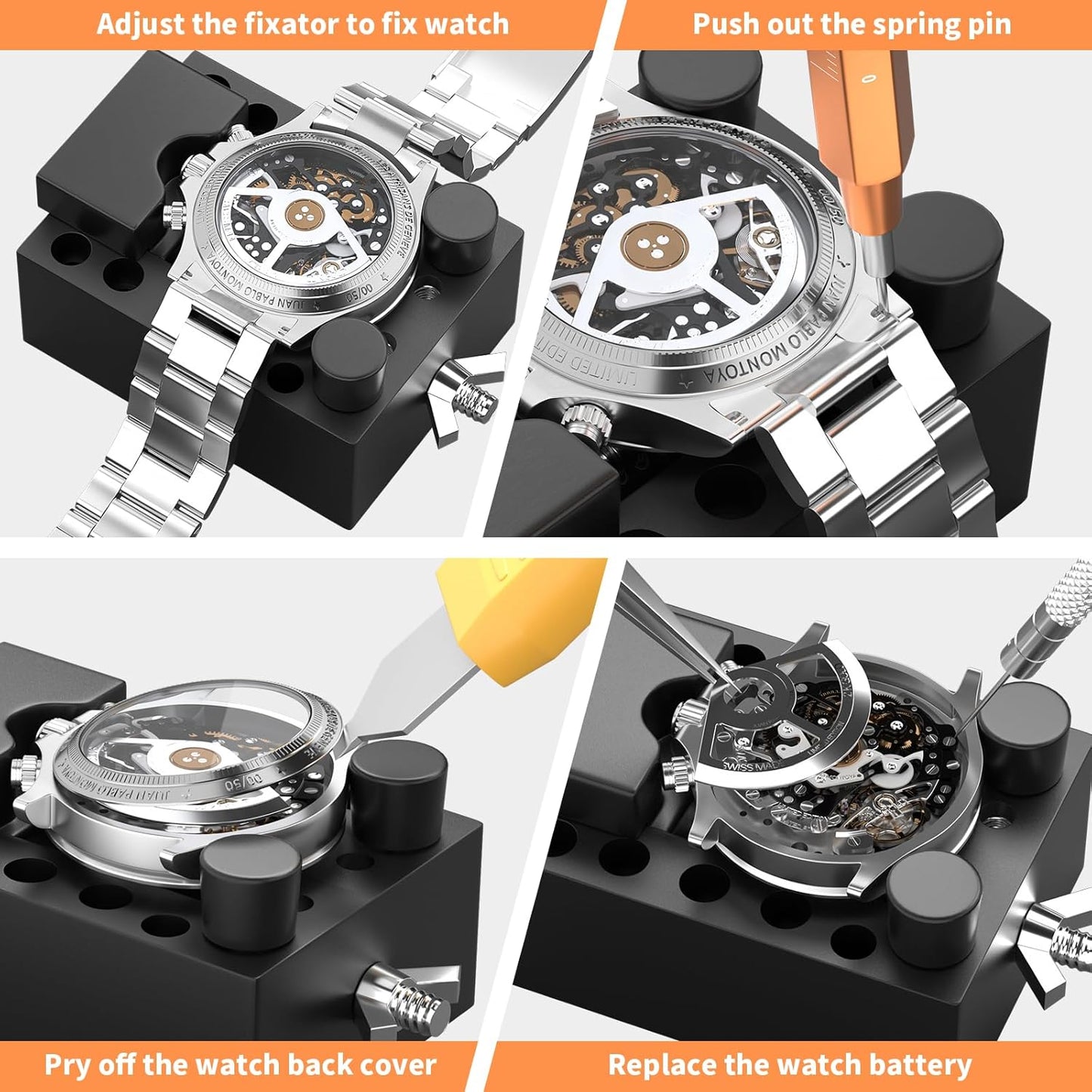 Professional Watch Repair Tool Kit with Case Opener & Link Remover