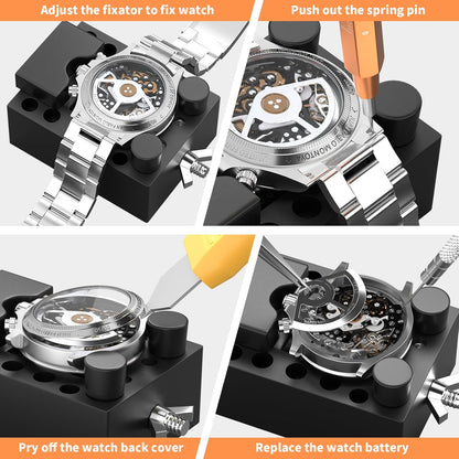 Professional Watch Repair Tool Kit with Case Opener & Link Remover