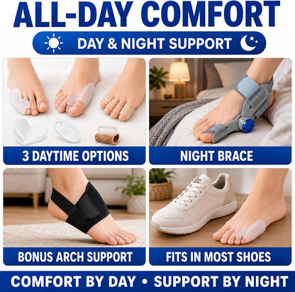 All-in-One Bunion Corrector Kit with Toe Separator & Gel Pad