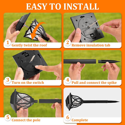 Solar Garden Lights Outdoor Waterproof LED Path Lighting
