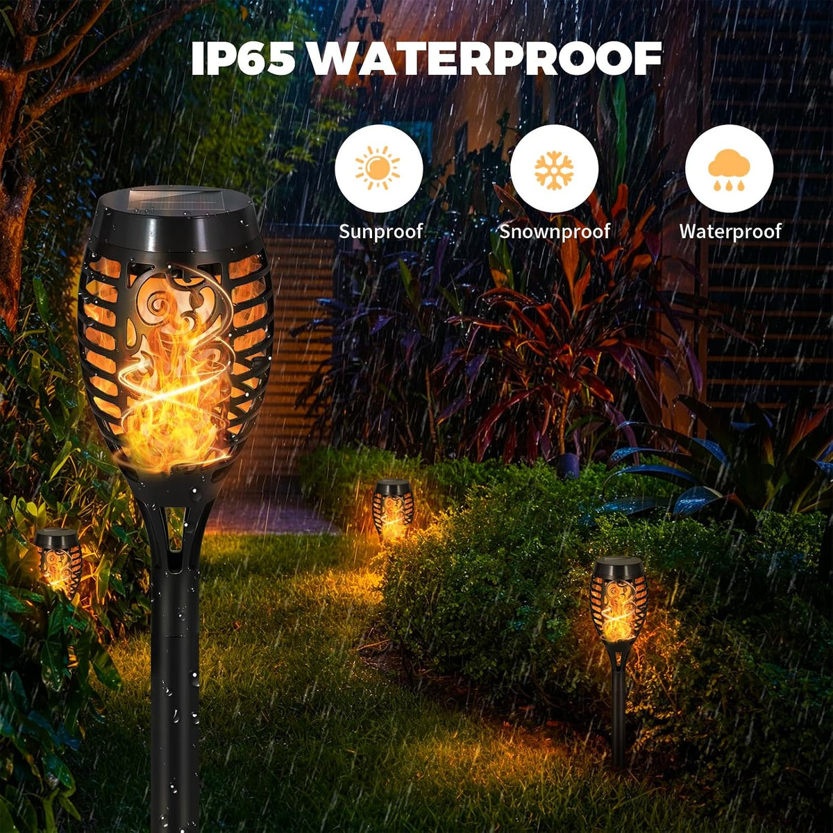 Solar Pathway Lights Outdoor - 8 or 12 Pack LED Torches