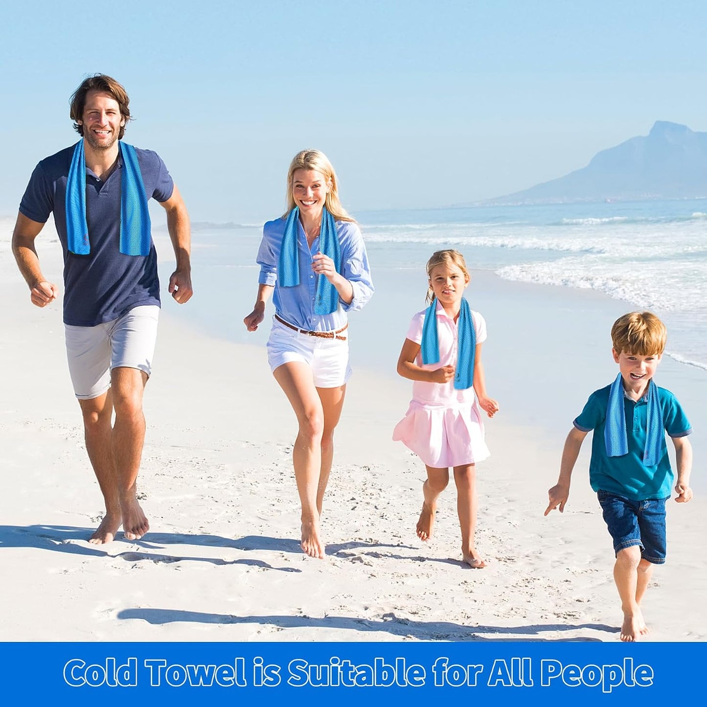 Cooling Towels 4-Pack (40x12 inch) - Instant Chill Technology
