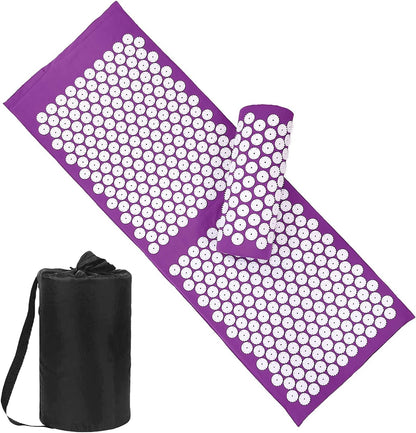 Acupressure Mat & Pillow Set with Carry Bag