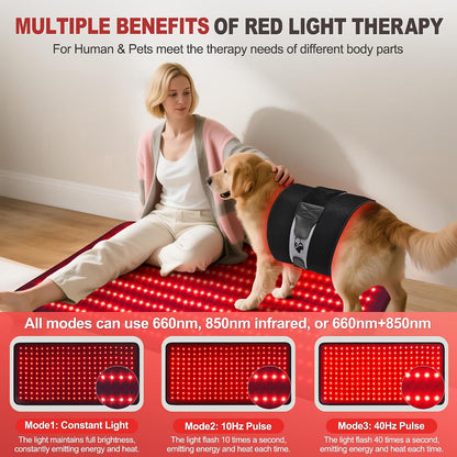 Red Light Therapy Mat 660nm 850nm - 24 x 39 inch Full Body