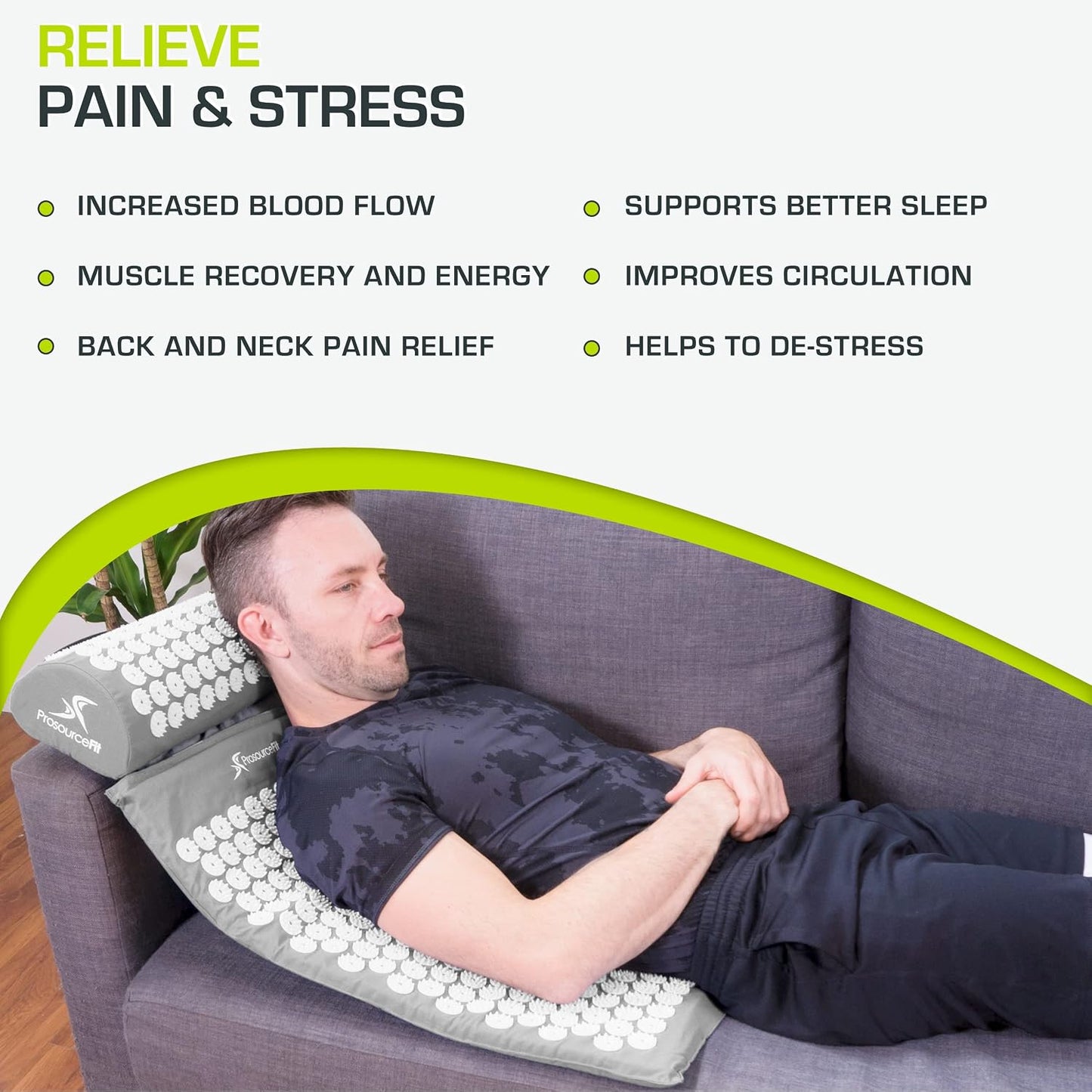 Acupressure Mat & Pillow Set for Relaxation and Recovery