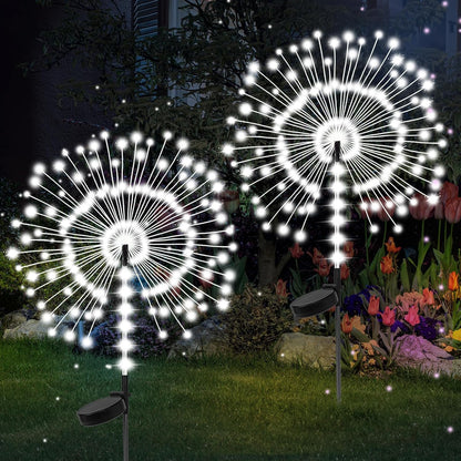 Solar Firework Lights - Outdoor Garden Stake Decor (2-Pack)