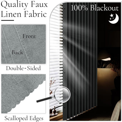 100% Blackout Magnetic Door Curtain for Privacy & Light Control